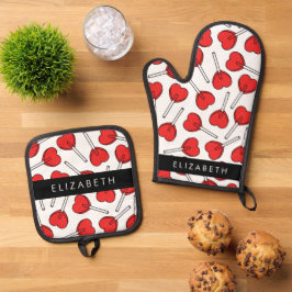 Set De Manoplas Piruetas Rojas, Piruetas de Corazón, Caramelo, Tu