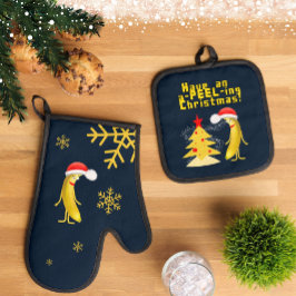 Set De Manoplas plátano de Navidad