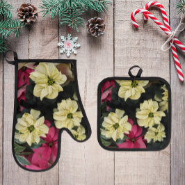 Set De Manoplas Poinsettias estacionales Botánicas