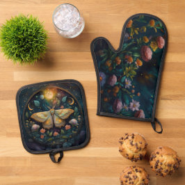 Set De Manoplas Polilla Celestial y Fases Lunares – Noche Encantad