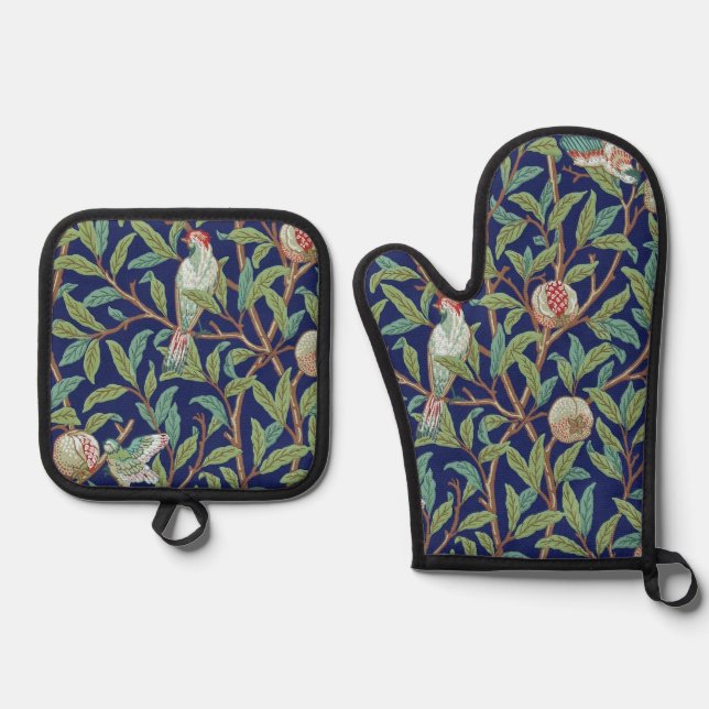 Set De Manoplas Pomegranate and Little Bird, William Morris (Anverso)