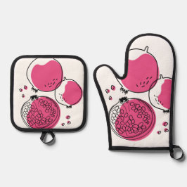 Set De Manoplas Pomegranato gráfico.