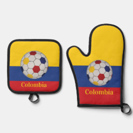 Set De Manoplas Póster de fútbol de Colombia