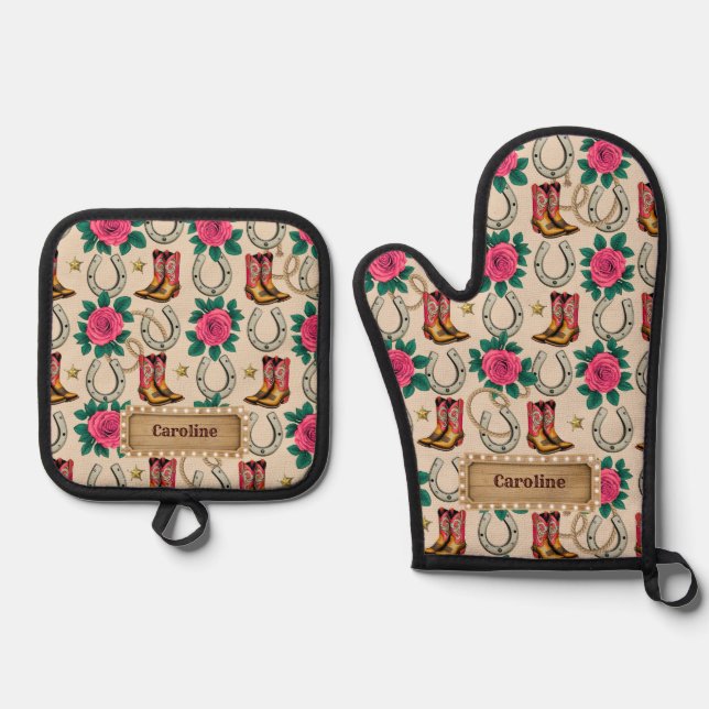 Set De Manoplas Princesa personalizada del Medio Oeste diseñadora (Anverso)