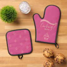Profesional,Bigote de Oro,Cupcake,Cocinando Fucsia