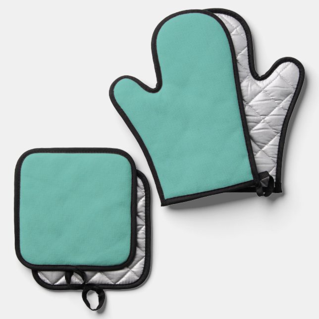 Set De Manoplas Protección de calor Lt Teal  (Anverso/Reverso)