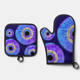 Set De Manoplas Protección del ojo malvado azul