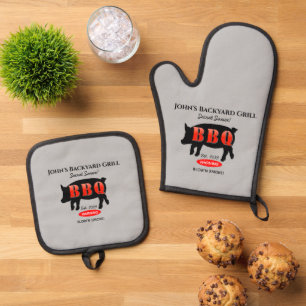 Set De Manoplas Pub Bar irlandés Tavern BBQ Oven Mitt & Pot Holder