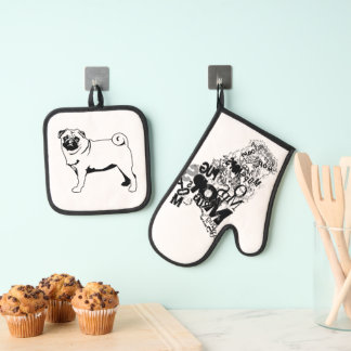 Set De Manoplas Pug de tipos