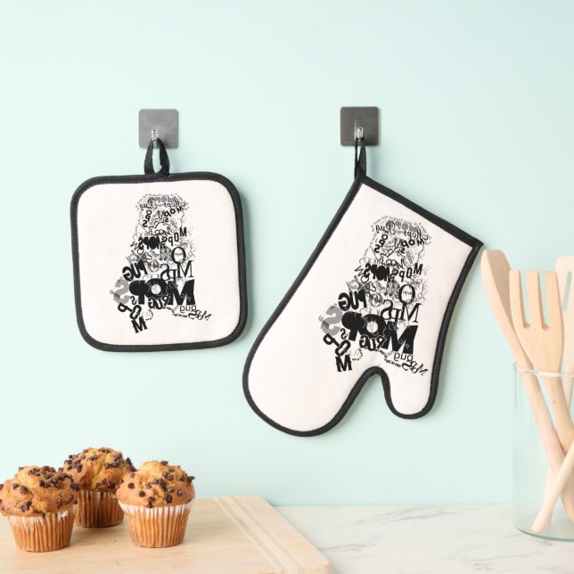 Set De Manoplas Pug de tipos (Insitu (colgante))