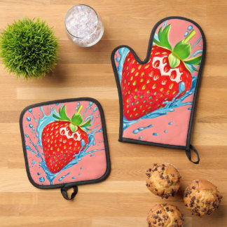 Set De Manoplas Quema de fresa fresca