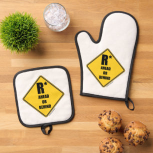 Set De Manoplas R-Star Delante O Detrás Del Signo De Advertencia D