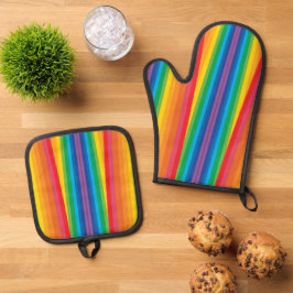 Set De Manoplas Rainbows retro