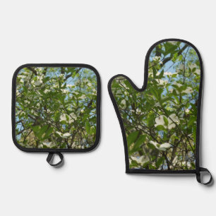 Set De Manoplas Ramas de flores de dogwood