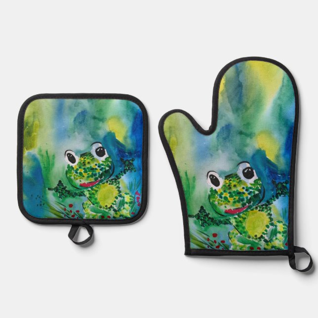 Set De Manoplas Rana del bebé (Anverso)