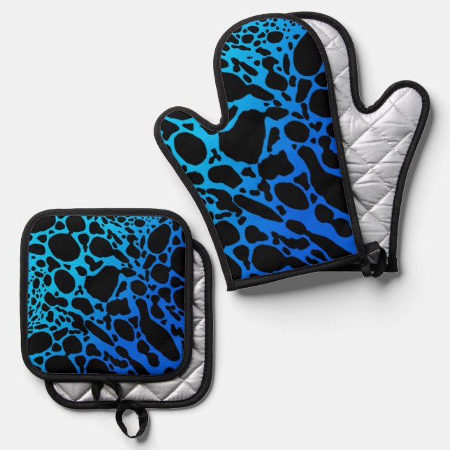 Set De Manoplas Rana venenosa azul (Anverso/Reverso)
