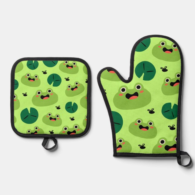 Set De Manoplas Ranas divertidas (Anverso)