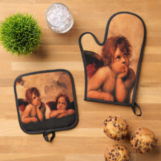 Set De Manoplas Raphael Angelic Cherub Art