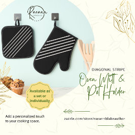 Set De Manoplas Rayado Diagonal