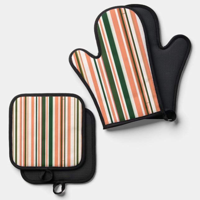 Set De Manoplas Rayas modernas de moda (Anverso/Reverso)