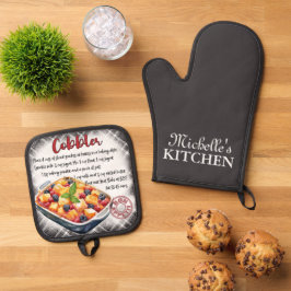 Set De Manoplas Receta personalizada de horneado de cobre