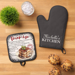 Set De Manoplas Receta personalizada de hornear Tiramisa