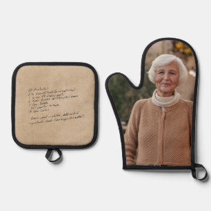 Set De Manoplas Receta personalizado manuscrita