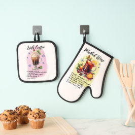 Set De Manoplas Recetas de cócteles, café irlandés con regalo de c