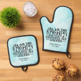 Set De Manoplas Recuerdos no calorías azul claro