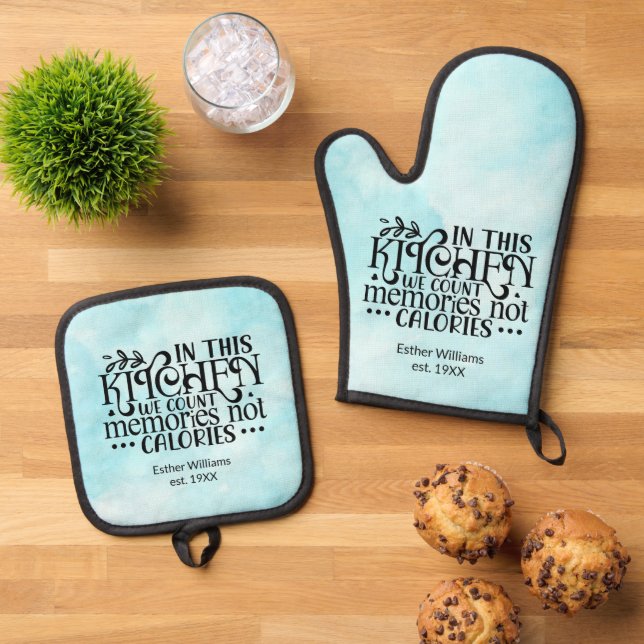 Set De Manoplas Recuerdos no calorías azul claro (De arriba hacia abajo)