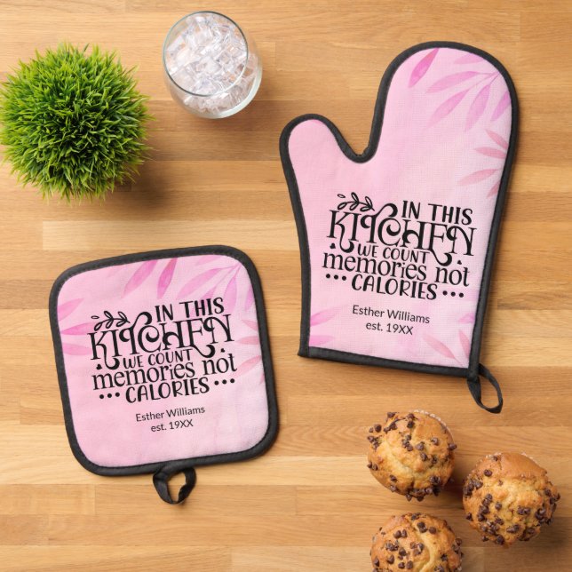 Set De Manoplas Recuerdos No calorías rosa claro (De arriba hacia abajo)