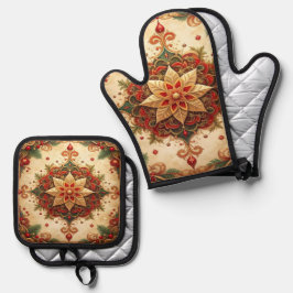 Set De Manoplas Red Green Decorative