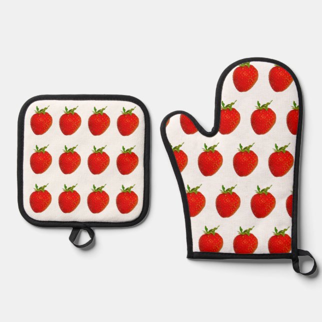 Set De Manoplas Red Strawberries 4Ann (Anverso)