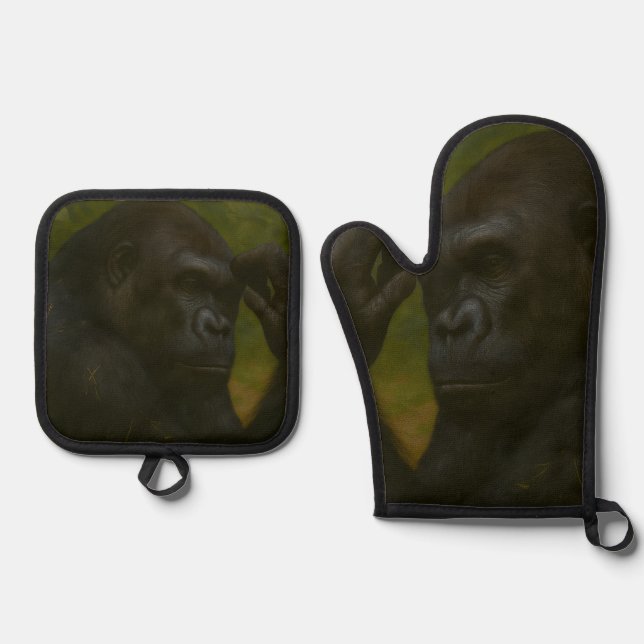 Set De Manoplas Reflexión sobre el gorila - Retrato reflexivo sobr (Anverso)