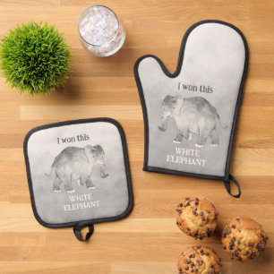 Set De Manoplas Regalo de broma de elefante blanco
