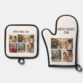 Set De Manoplas Regalo De collage de fotos Para Papá