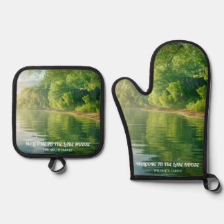 Set De Manoplas Regalo personalizado de la casa del lago Vibes