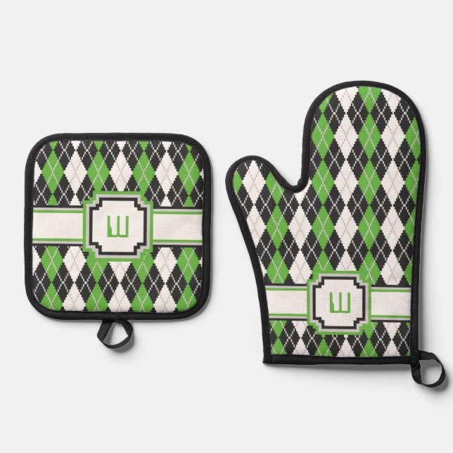 Set De Manoplas Retro Argyle (Anverso)