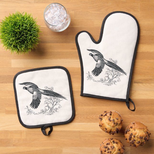 Set De Manoplas Ringneck Pheasant (De arriba hacia abajo)