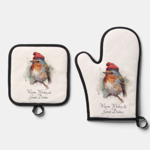 Set De Manoplas Robin Winter Delight, personalizado