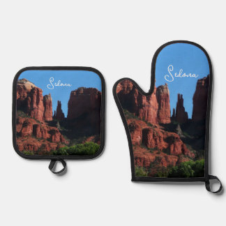 Set De Manoplas Roca catedral en el Monumento a Sedona Arizona