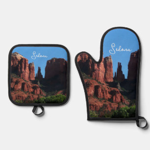 Set De Manoplas Roca de la Catedral en el Monumento Sedona Arizona