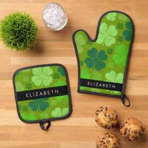 Set De Manoplas Ropas verdes, Ropas suertudas, tu nombre