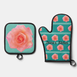 Set De Manoplas Rosa de coral pop