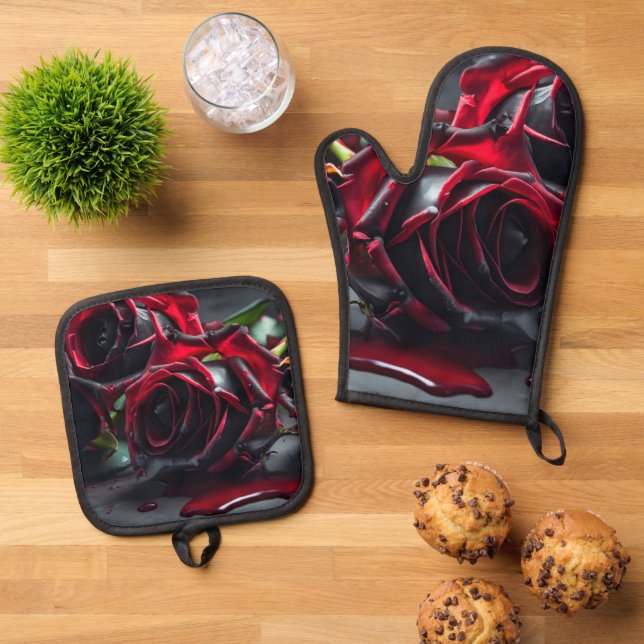 Set De Manoplas Rosas góticos (De arriba hacia abajo)