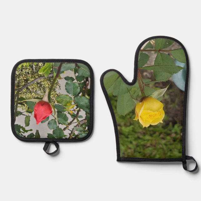 Set De Manoplas Rosas Porever Pot Holders (Anverso)