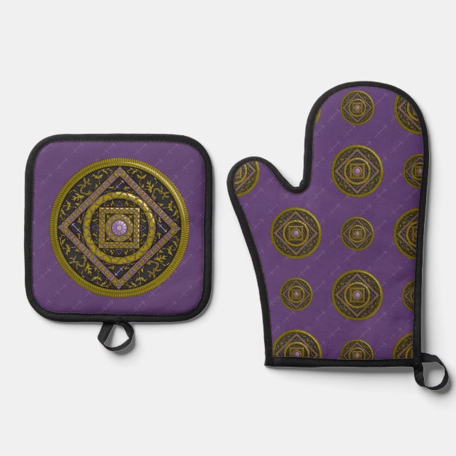 Set De Manoplas Sagittarius Mandala (Anverso)
