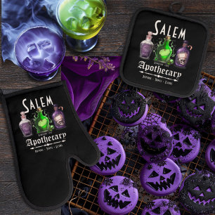 Set De Manoplas Salem de Halloween Potions Apothecary Tonics Elixi