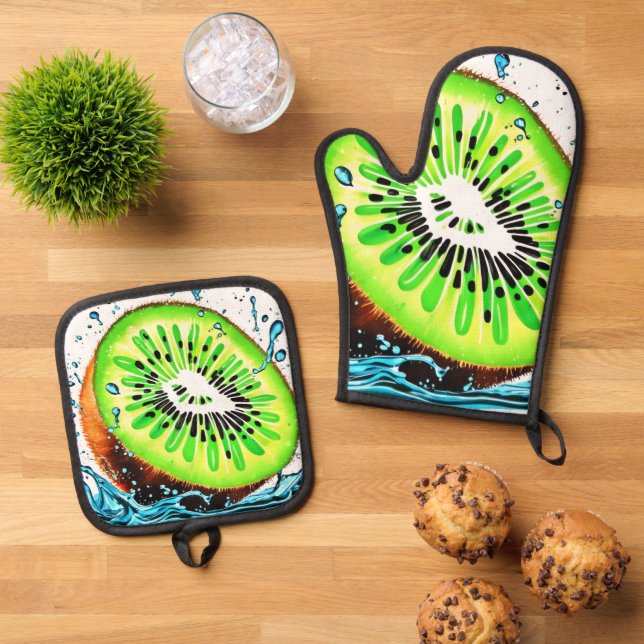 Set De Manoplas Salpicadura de Kiwi de Frescura (De arriba hacia abajo)