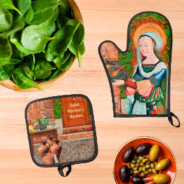 Set De Manoplas San Marta de Bethany en su cocina